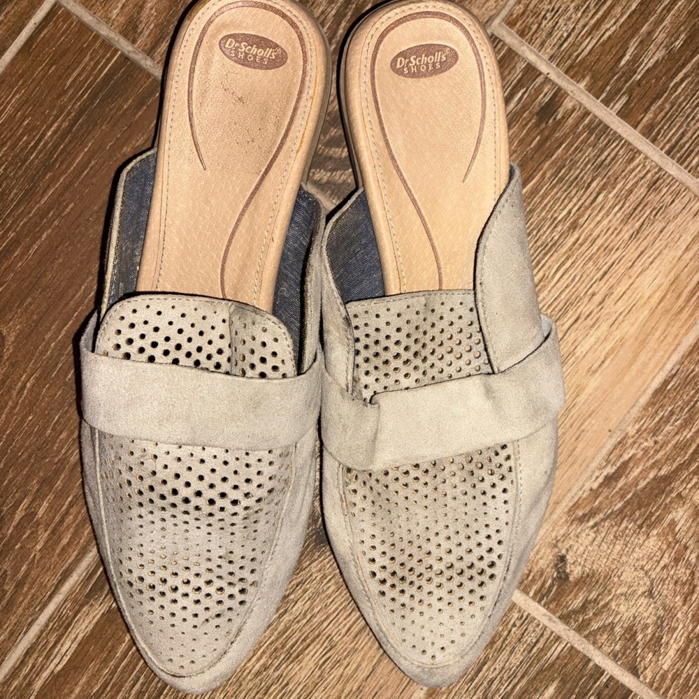 Dr. Scholl's Gray Perforated Loafers